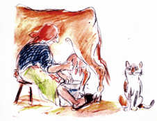 Illustration aus Jeden Morgen, in der Fr&uuml;h